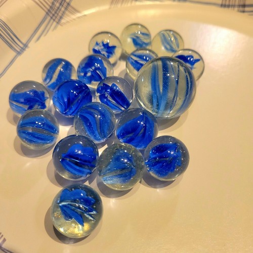 Vintage cats eye glass marbles - glass,
